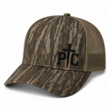 PTC Outdoors Richardson 112 Mossy Oak® Bottomland Trucker Hat – Black Embroidered Logo